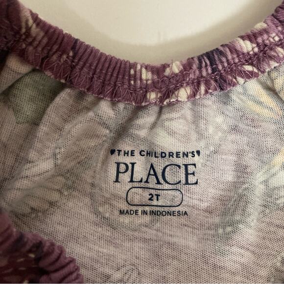 ❤️5/$25 SALE The Children’s Place Purple Butterflies Dragonflies Roses Romper - Picture 7 of 8